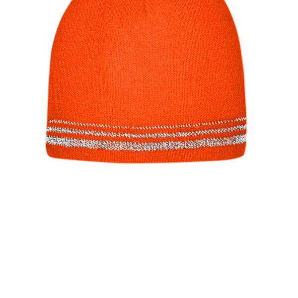 Lined Enhanced Visibility with Reflective Stripes Beanie Thumbnail